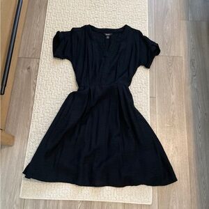 Simply Vera Vera Wang Black Midi Fit-and-Flare Dress